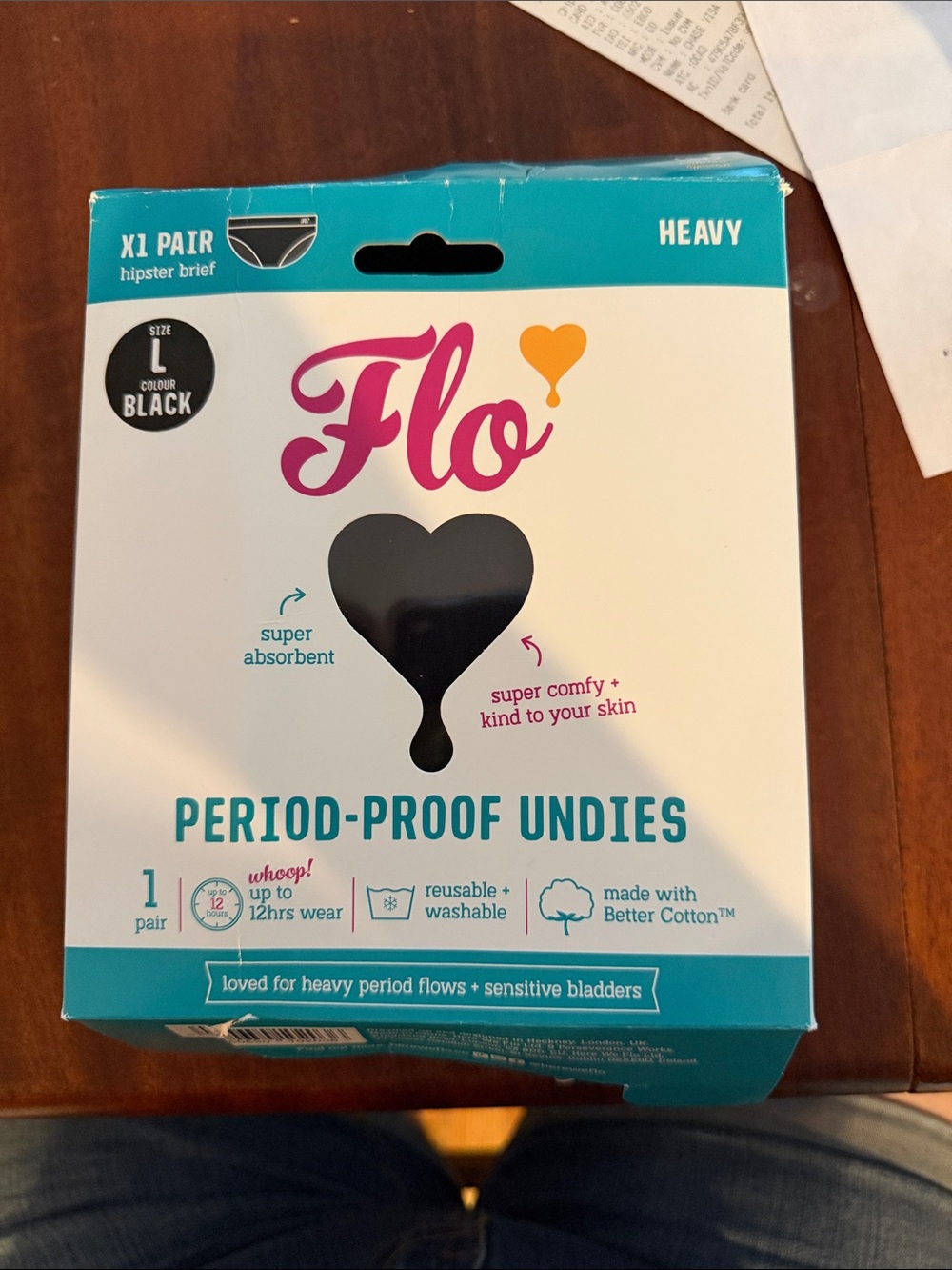 L Flo Hipster period proof undies NIB